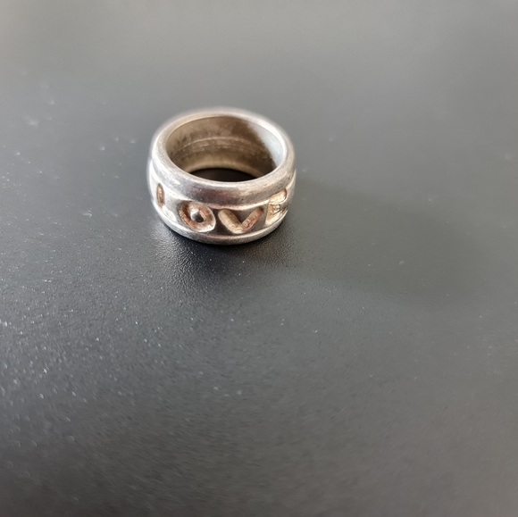 Silver LOVE Ring & Ring with Musical Notes - Picture 2 of 5